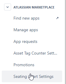 Screenshot of admin sidebar