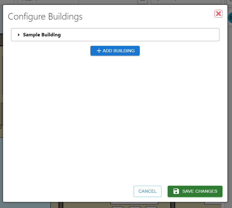 Configure Buildings menu